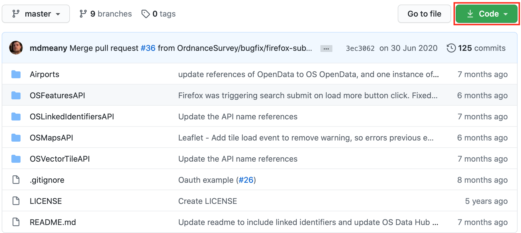 OS Data Hub API Demos repository on GitHub