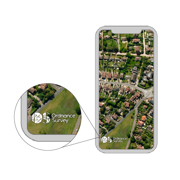 White OS logo positioned in the bottom left of a web or mobile application.