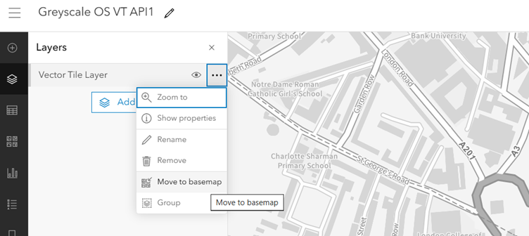 ArcGIS Online Map Viewer with greyscale base map