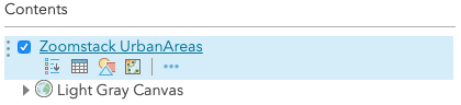 ArcGIS online UI showing style, query and inspect WFS data options